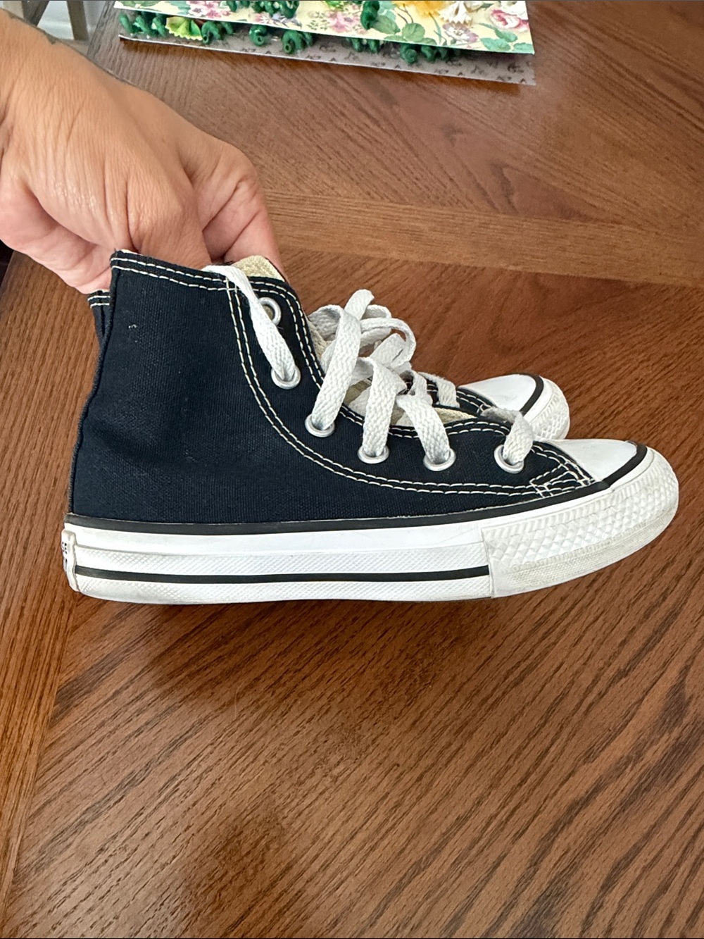 Converse Kids Black and White High-Top Canvas Sneakers
